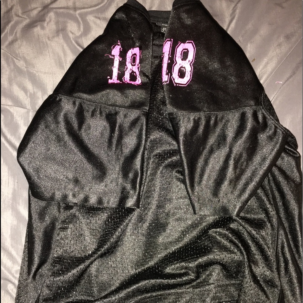 Black and pink transparent t shirt